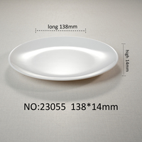 23010 Assiettes jetables en mélamine chinoise 10" 12" personnalisées en plastique blanc uni