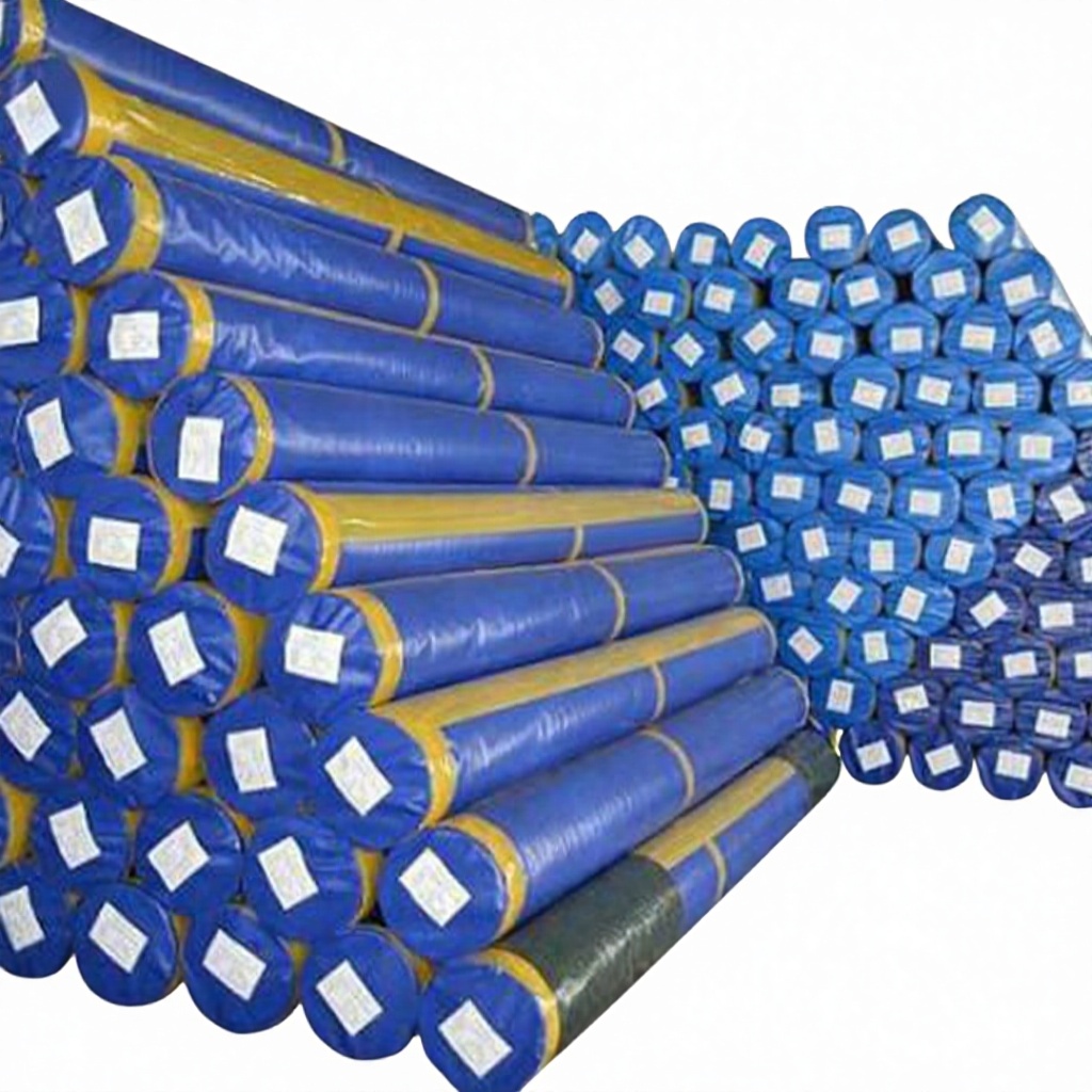 GRS CE Factory Wholesale High Quality PE Plastic Coated Waterproof Outdoor Plain Tarpaulin Canvas LDPE Laminated Both Sides