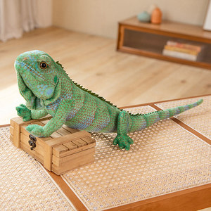 Juguete de peluche de lagarto de simulación de 65cm y 95cm, juguetes de animales de peluche de lagarto verde realista, regalos de promoción de zoológico para niños - Product Image 2
