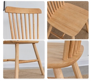 Sedia <span class=keywords><strong>in</strong></span> <span class=keywords><strong>Legno</strong></span> <span class=keywords><strong>Massello</strong></span> Personalizzata Stile Scandinavo per Ufficio, Sala da Pranzo, Ristorante e Salotto, Senza Braccioli - Product Image 6