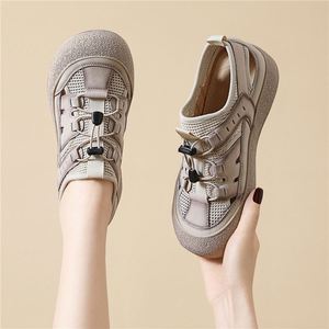 New Arrival Women Genuine Leather Hollow Out <b>Sandals</b> Summer Breathable Wear Resistant Non Slip Soft Sole Beach Shoes - Product Image 6