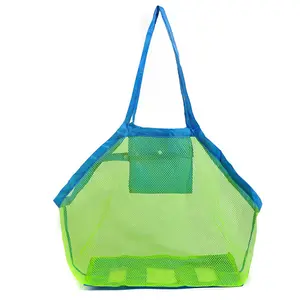 Hot Summer Popular Portable Folding Sand Away Mesh Beach Toy Bags Tool Set Storage Bag Fruit Tote Bag