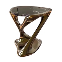 Table basse moderne extensible en verre et marbre de haute qualité italienne avec structure en métal pour petits appartements et balcons