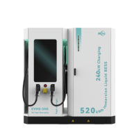 Nouvelle station de charge DC pour véhicules électriques GBT CCS CHAdeMO IP55 intégrée 120/240kW 260kWh BESS Entrée 380V Certifiée CE OCPP
