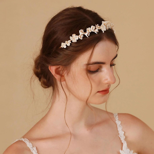 Opale cristal mariage princesse diadème Design Floral casque pour femmes élégant mariée bandeau pour <span class=keywords><strong>Communion</strong></span> nuptiale douche fête - Product Image 3