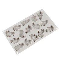 Moule en silicone personnalisable Candyer pour fondant, château et cheval à bascule, moule à biscuits pour construction de château, moule DIY pour fondant et gâteau au chocolat