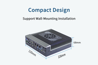 10th Generation Core I3 I5 I7 Procesador Industrial Box Mini PC 8GB RAM 256GB SSD VGA Windows 11-Computadora integrada de montaje en pared