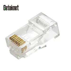 Cat6 RJ45 connector plug amp connector 8pin rj45 gold plug