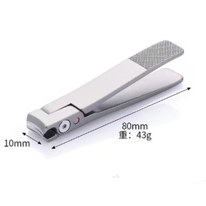 New push-button stainless steel nail clippers, large opening anti-splash nail clippers, wholesale household nail <b>trimmers</b>. - Product Image 4