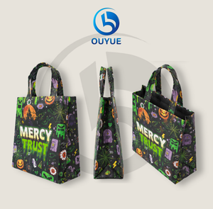 Sac fourre-tout en tissu non tissé PP multicolores de haute qualité, logo personnalisé imprimé, réutilisable, style pliable tendance pour le shopping - Product Image 4