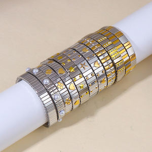 ป้ายโลหะอิตาลีแบบปรับได้ทำจากสเตนเลสสตีลสีเงินสีทองสไตล์อิตาเลียน - Product Image 1