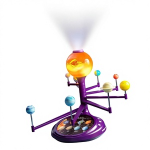 Modèle du Système Solaire avec Huit Planètes en Plastique, Puzzle d'Éducation Précoce pour Enfants, Projecteur Vocal 3D, Jouet d'Expérience Scientifique Électrique - Product Image 1