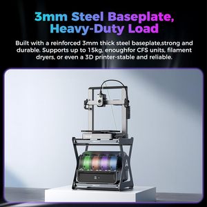 Support de travail Creality CFS à double niveau avec étagères coulissantes en acier inoxydable, support de rangement durable pour le salon - Product Image 4