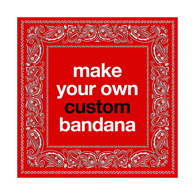 Custom 100% Cotton Square Bandana Digital Printing Quick Dry Durable Custom Design Promotional Use Wholesale
