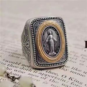 Vintage Thai <b>Silver</b> Plated Faith Holy Card Ancient Coin Open <b>Adjustable</b> <b>Ring</b> Chinese Style Size Adjust Finger Band <b>Ring</b> - Product Image 1