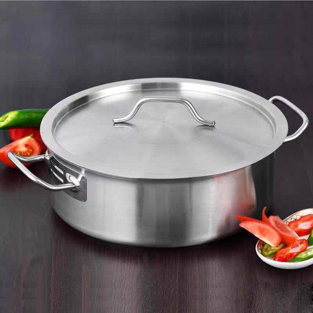 OEM Commercial Thickened Stainless Steel Composite Bottom Three-flavored Hot Pot for Induction Cooker