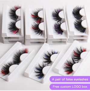 Mixed Procurement Low Price FENGFLY Wholesale <b>Eyelash</b> Natural Look Bulk Colored Mink Lashes <b>Full</b> <b>Strip</b> <b>Eyelashes</b> High False - Product Image 3