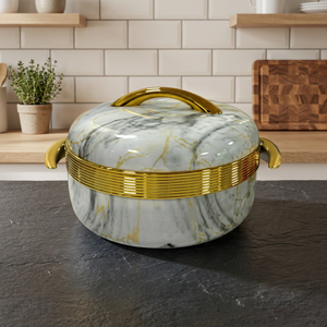 หม้อเซรามิกทรงกลมหรูหราทันสมัยพร้อมฐานสแตนเลส - Product Image 1