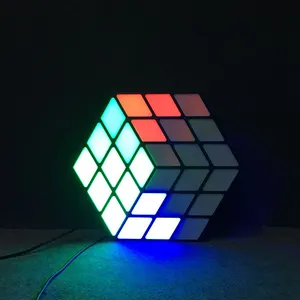 Indoor DJ Night Cube Effekt Rubiks flache Wand wäsche 3D Disco Bühnen licht LED RGB Panel 3 in1 Magic