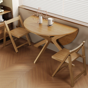 NKAHS <b>Solid</b> <b>Wood</b> <b>Dining</b> <b>Table</b> 2026 New Foldable Extendable <b>Round</b> <b>Table</b> for 10 People Space-Saving Kitchen Dinner <b>Table</b> - Product Image 2
