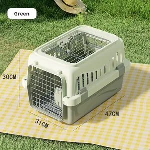 Evcil Hayvan Taşıma PP Hava Kutusu Kedi Köpek Uçak Taşıyıcısı Portatif Çanta Köpek Kafesi Araba Nefes Alabilir - Product Image 6