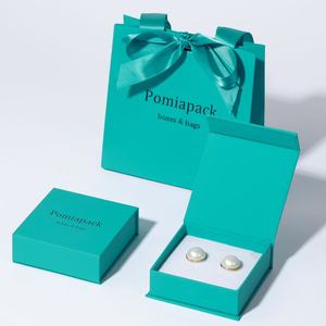 Hot Bán Đồ Trang Sức Sang Trọng Hộp Thiết Lập Bầu Trời Màu Xanh Biểu Tượng Tùy Chỉnh Cá Nhân Bao Bì Hộp Đồ Trang Sức Vòng Cổ Và Vòng Đeo Tay Hộp Quà Tặng - Product Image 4