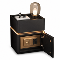 Table de chevet intelligente 2026 avec coffre-fort et recharge sans fil pour chambre et salon
