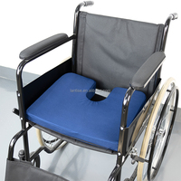 Coussin de siège carré en mousse à mémoire de forme antidérapant pour fauteuil roulant, tissé, amovible et lavable, 100% polyester, design ergonomique