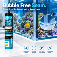 Scellant en silicone pour aquarium, imperméable et élastique, pour aquariums en verre sur mesure et travaux d'aquariums publics