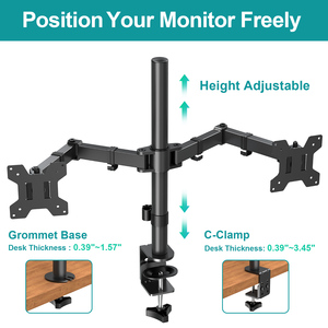Mountup sản phẩm phổ biến màn hình kép đứng máy tính màn hình cánh tay chủ cho 14-32 ''màn hình - Product Image 6