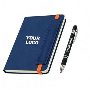 Hot Sale Pu Leather Journal With Pen Bag Handmade <b>A5</b> Notebook Custom Planner Agenda 2025 - Product Image 1