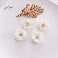 Fleur en tissu 3D miniature unisexe de 2,5 cm pour cheveux, bandeaux, chapeaux, accessoires, artisanat, patchs faits à la main