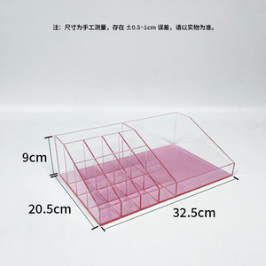 <b>Acrylic</b> <b>Storage</b> Box Cosmetic Organizer Transparent Tiered Compartmentalized Desktop Makeup Holder Plastic 1-3L - Product Image 2