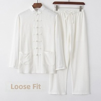 Haut de Tai Chi vintage en coton et lin, coupe ample, manches longues, boutons mandarins, vente en gros, e-commerce transfrontalier