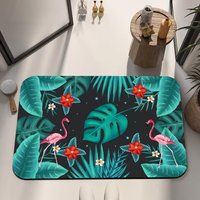 Bathroom Rugs Set Non-Slip Washable Eco-Friendly Pet-Friendly PVC Backed Machine Made Polyester Bath Mat Carpet Rug
