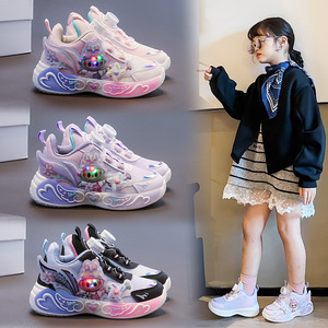 <span class=keywords><strong>Sneakers</strong></span> da basket primavera autunno da <span class=keywords><strong>bambina</strong></span> nuove <span class=keywords><strong>luci</strong></span> Casual per bambini scarpe da corsa antiscivolo a fondo morbido - Product Image 1