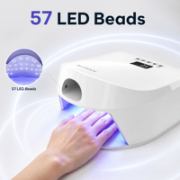 Lampe à ongles UV LED professionnelle 57 perles, double zone, pour un doigt ou une main entière, écran LCD, capteur automatique, OEM, marque privée