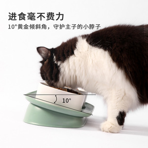 Ensemble de gamelles doubles en céramique antidérapantes pour chats - Product Image 3