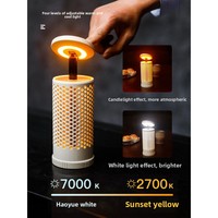 Lampe LED Rétractable de Camping et Pique-nique Nouveau Style, Vente en Gros et au Détail, Contrôle par Bouton, 3.7V, Étanche IP44, Intensité Variable, Chargement Type-C