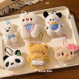 Porte-clés en peluche personnalisé, fabricant de personnages, prix bas, mini porte-clés promotionnel en peluche, porte-clés en peluche animal mignon - Product Image 5