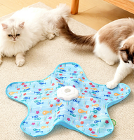 Jouet d'exercice pour chat d'intérieur écologique et simple, interactif électrique en forme de croix, traîneau papillon avec queue en plastique colorée