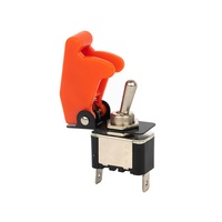 Interrupteur à bascule E-TEN1021 KN3A-101 2 broches 2 positions étanche avec capuchon, 12V max, marche/arrêt, SPDT, plastique et métal