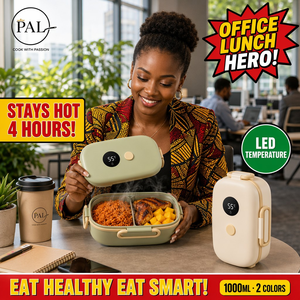 กล่องข้าวสี่เหลี่ยมสแตนเลส PAL Smart LED รุ่น 1000 มล. สีเขียวมาการอง + สีขาวงาช้าง พกพาสะดวก 4 ชั่วโมง สำหรับครอบครัวชาวแอฟริกัน - Product Image 3