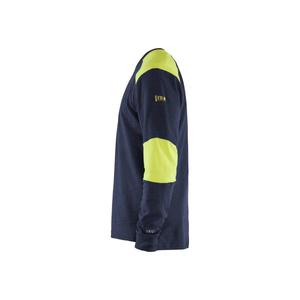 BLAKLADER - 345717618933L Camiseta de manga larga resistente a las llamas Azul marino/Amarillo-EAN 7330509725610 ROPA DE TRABAJO RESISTENTE A LAS LLAMAS - Product Image 4
