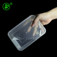 Boîtes à lunch rectangulaires en plastique transparent de qualité alimentaire LR 750 ml pour la vente à emporter