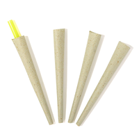 Rollo de Papel Biodegradable Cónico Marrón Personalizado de 1 1/4 Tamaño King, Impresión Digital Desechable con Logotipo