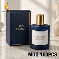 Parfum de luxe personnalisé pour marque privée LF, boîte en or blanc, parfum floral boisé, parfum longue durée