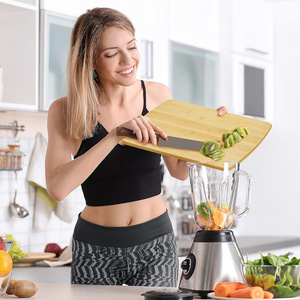 Bamboo Chopping Blocks <b>Square</b> Antibacterial Kitchen Cutting Board <b>Set</b> For Home Use - Product Image 4