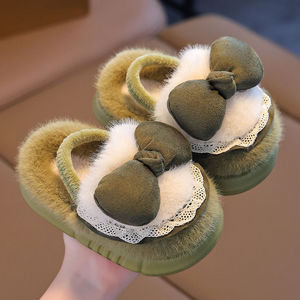 High Quality Eva Slippers Kids Slippers Warm Slippers Plush Slippers House Slipper Bow Decoration With Wholesale Price - Product Image 5