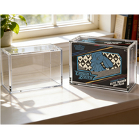   Boîte de présentation ETB Plus, boîte de présentation haut de gamme, couvercle magnétique robuste, bords polis diamant, boîte en acrylique haute transparence